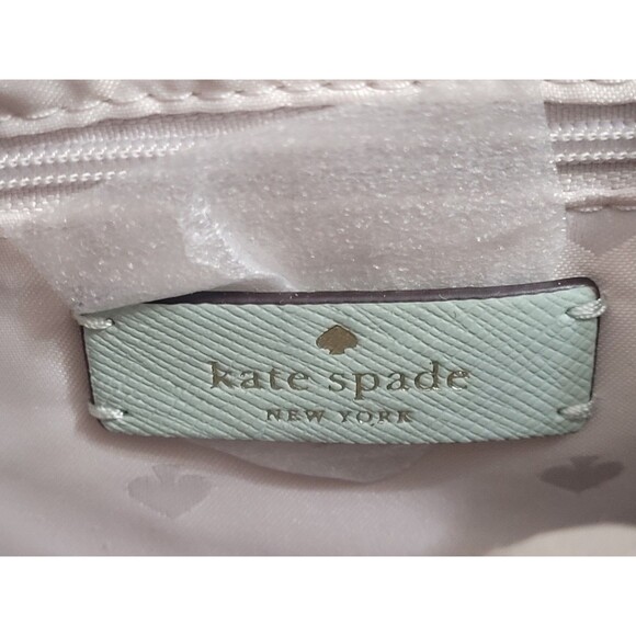 NWT KATE SPADE Staci Saffiano Leather Shoulder/Hobo Bag Crystal Blue $359 *FLAW - Picture 8 of 16
